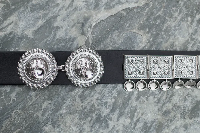 Hovedbilde Støl til bunadsbelte, oksidert sølv - 81001