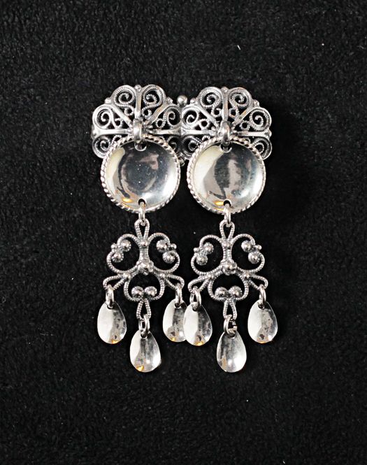 Hovedbilde Halsknapp oksidert- Bunadsølv - 12208