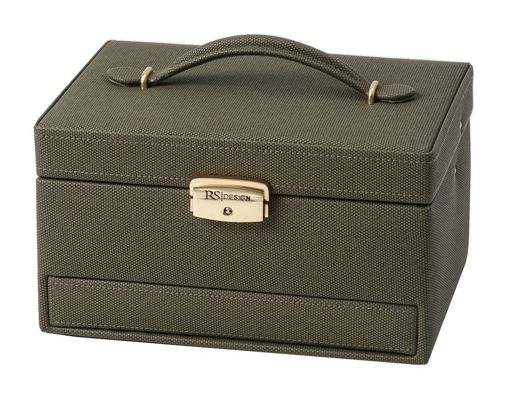 Ekslusivt Smykkeskrin i grønn imitert skinn