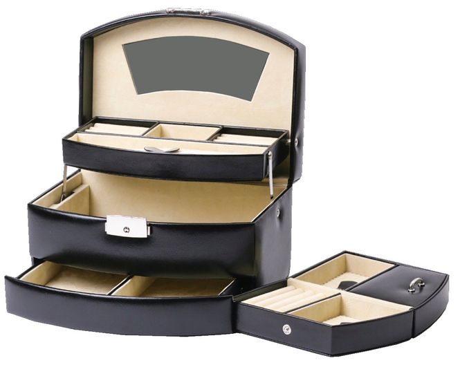 Hovedbilde Luksuriøst sort / beige smykkesrin