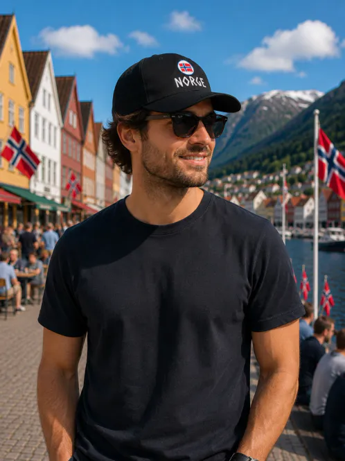 Hovedbilde Caps Norge  i sort - Unisex 